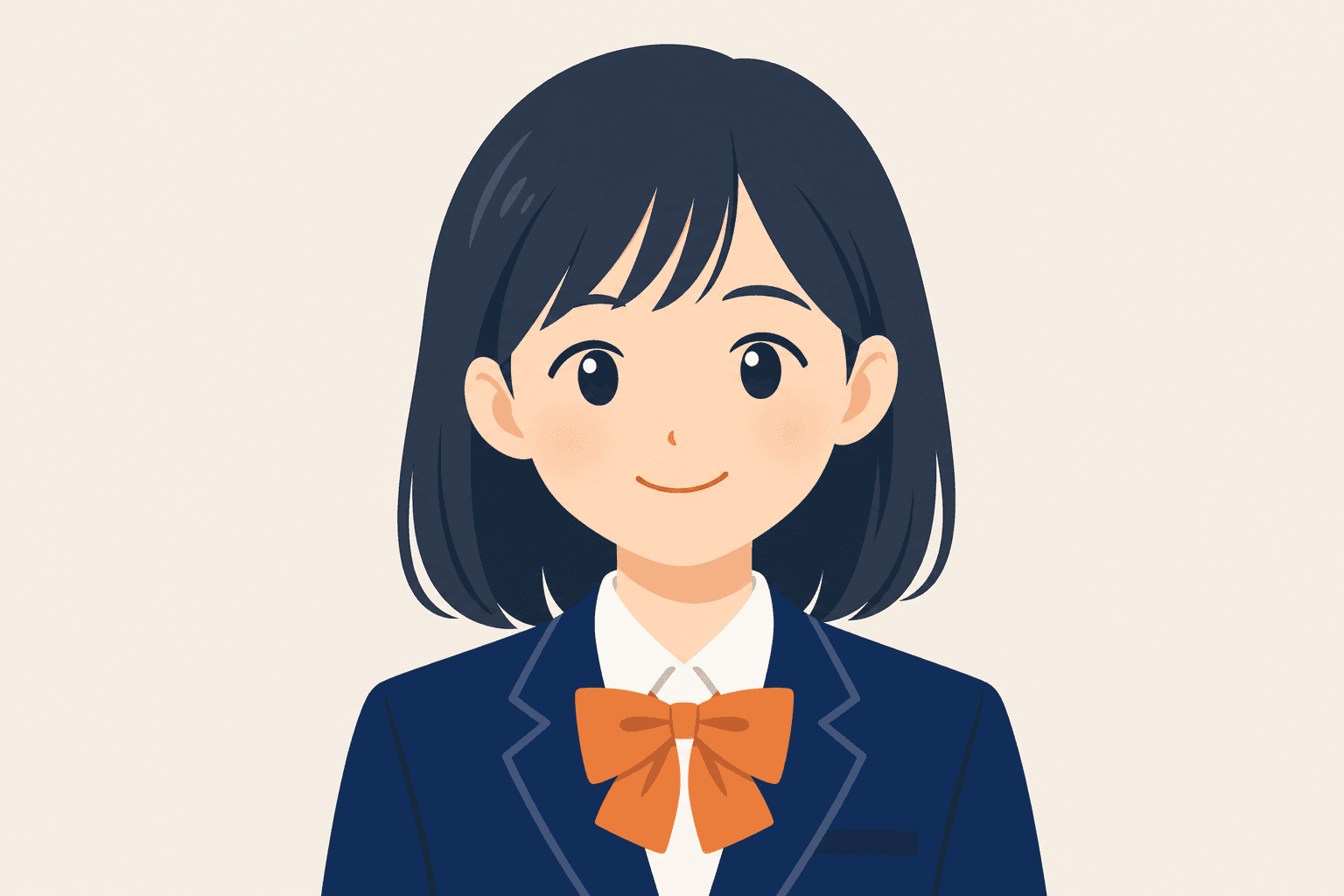 中1女子のイラスト