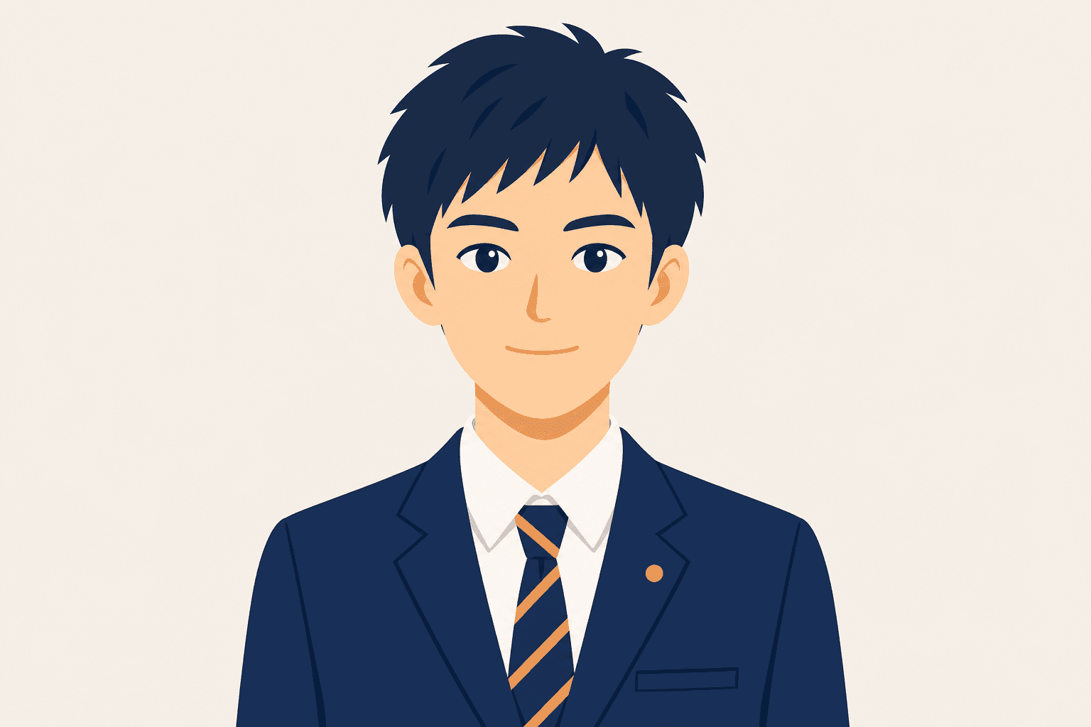 中3男子のイラスト